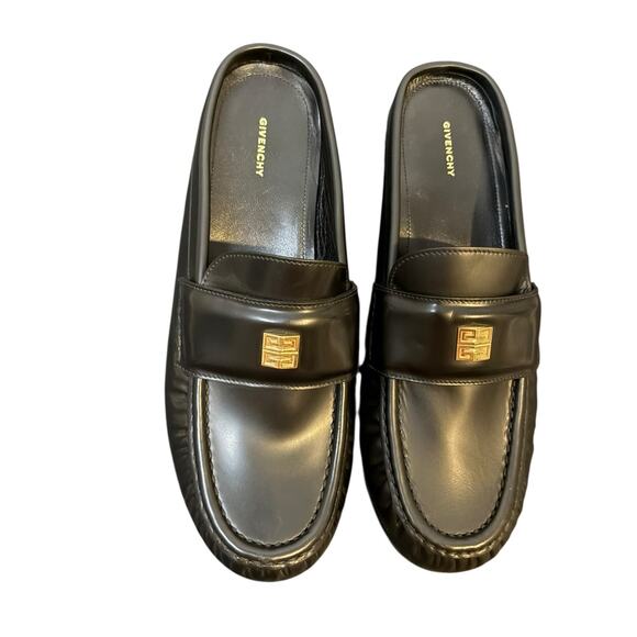 Givenchy 4G Leather Loafer Mules Slip On Designer Italy MISMATCHED SIZE 7/7.5 - Picture 1 of 10